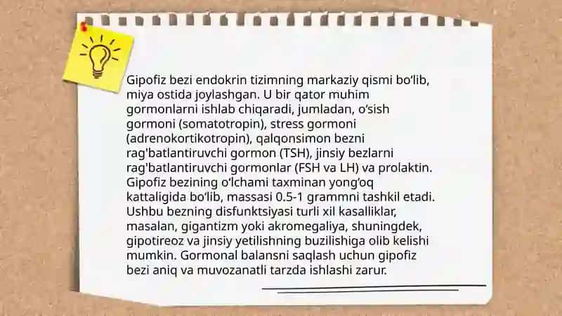 Ichki sekretsiya bezlari va ularning gormonlari 3