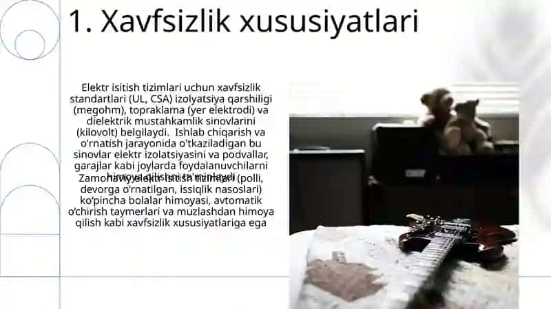 Elektr energiyadan foydalangan holda isitish tizimlari 3
