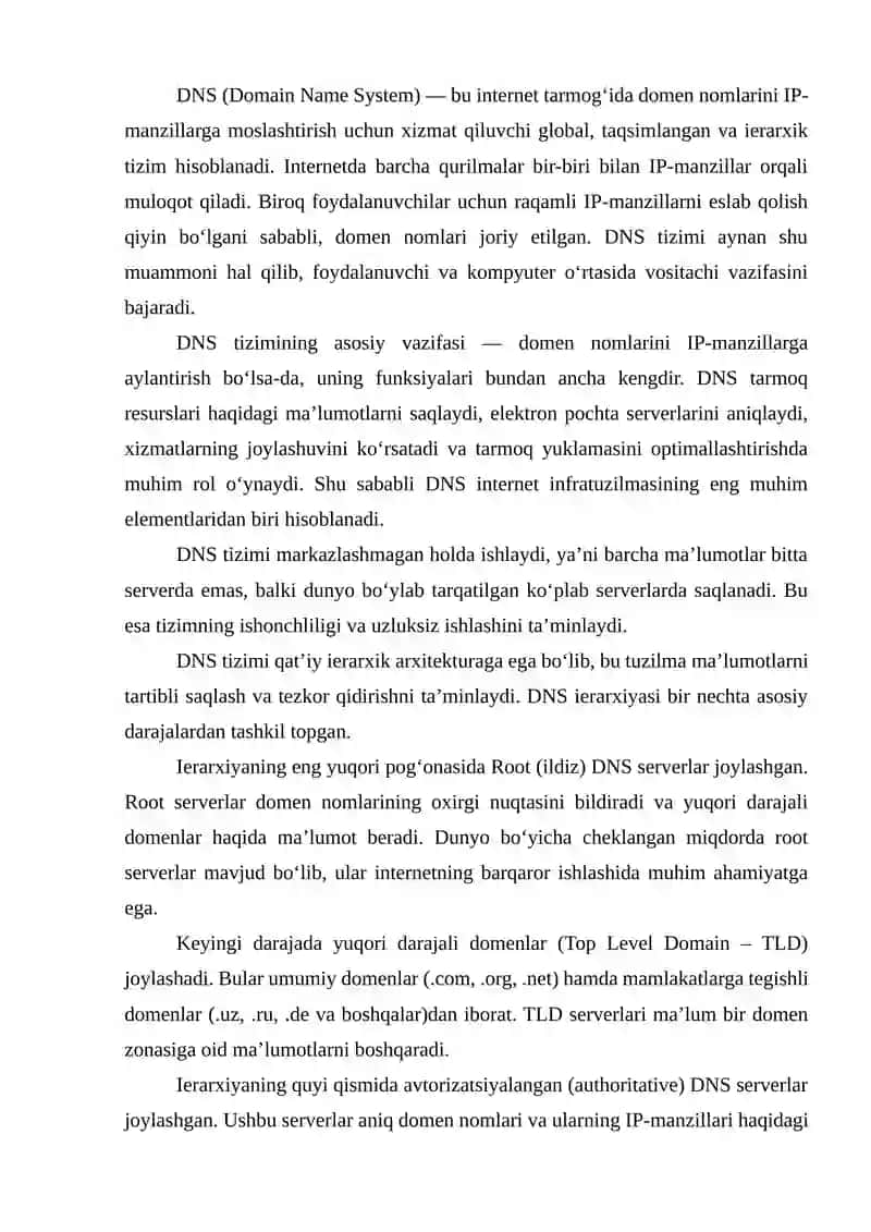 DNS server tarmoq dasturini yaratish 3