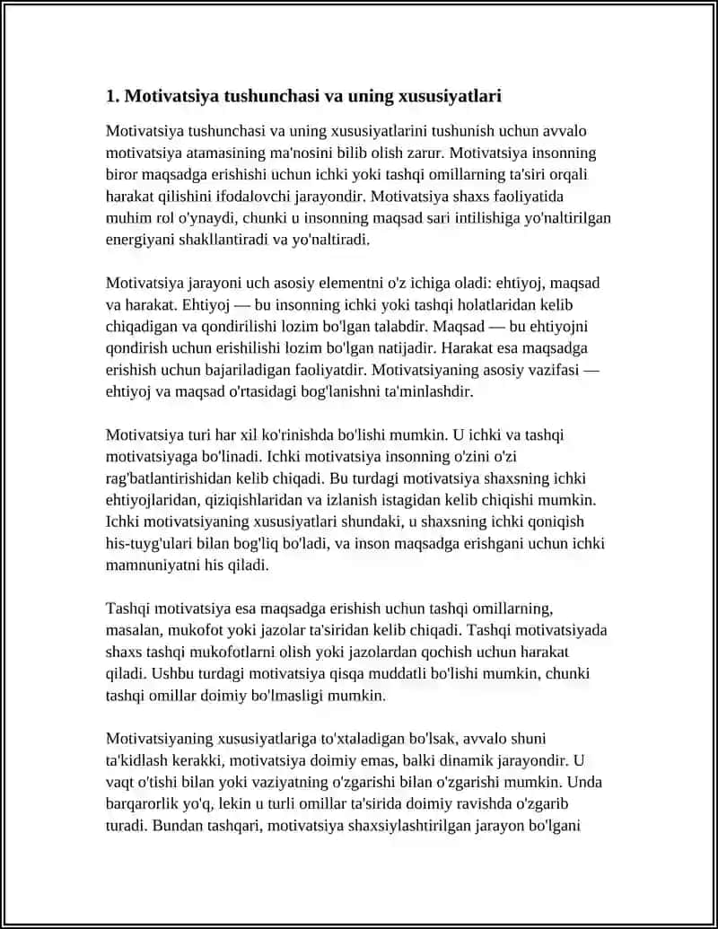 SHAXS FAOLIYATI VA MOTIVATSIYA 3