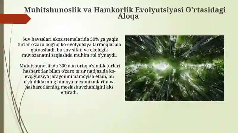 Muhitshunoslik va Hamkorlik Evolyutsiyasi 3