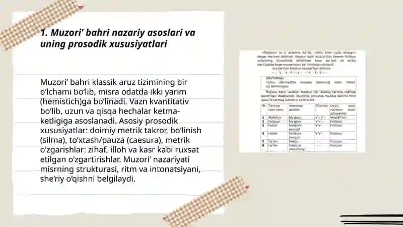 Muzori’ bahri vaznlari tahlili 3