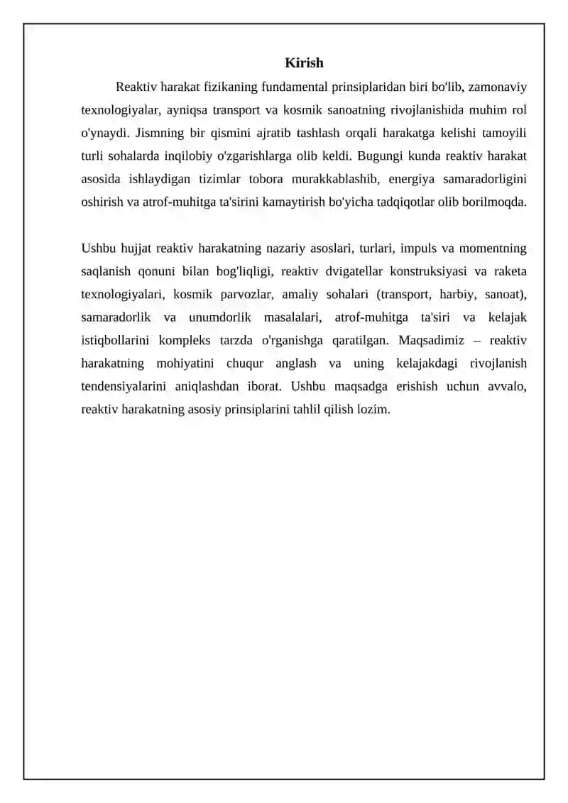 Reaktiv harakat 3