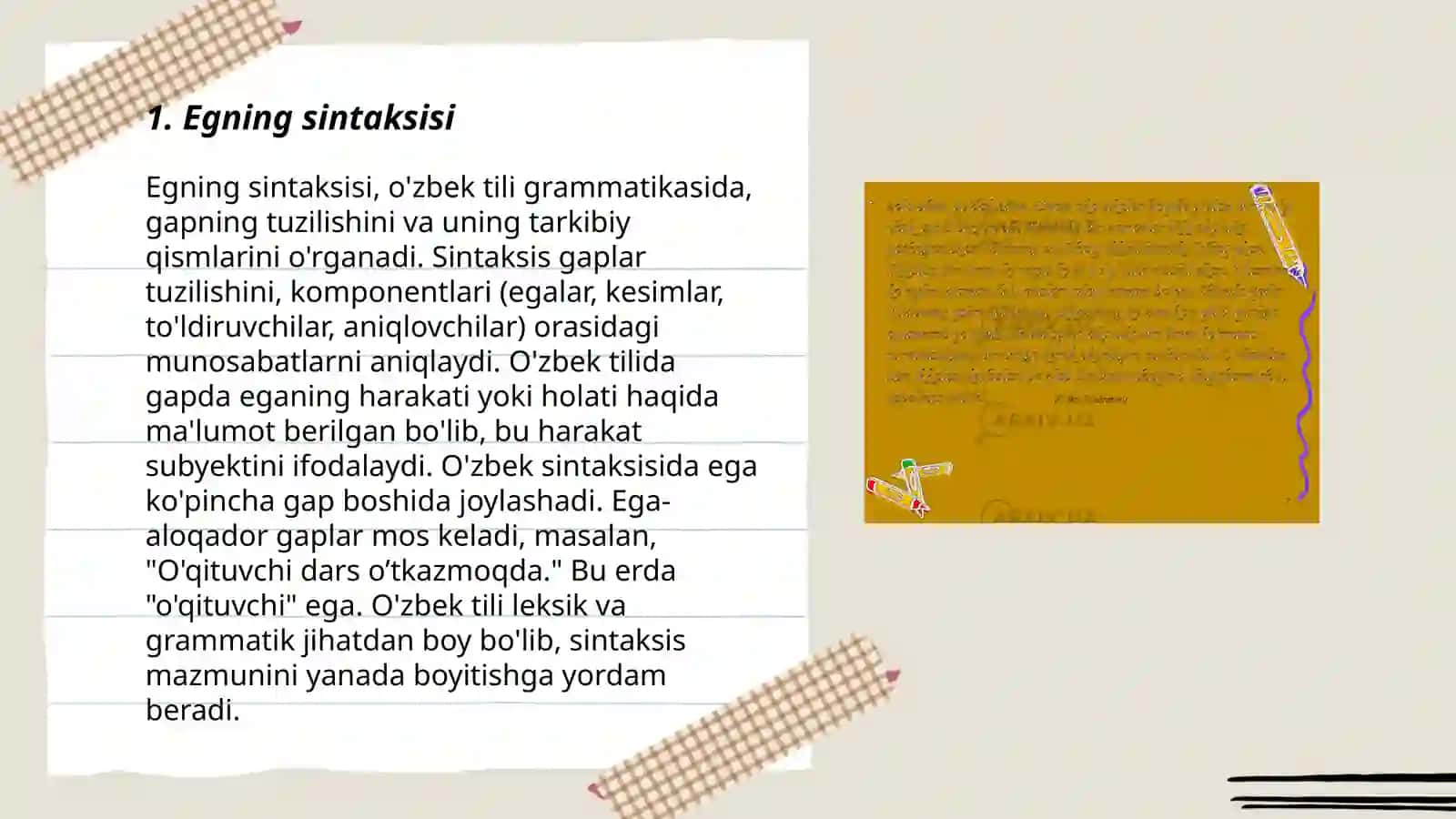 Sintaksis. Soʻzlarning grammatik bogʻlanishi 3