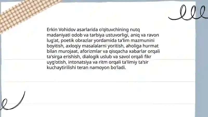 Erkin Vohidovning asarlarida nutiq madaniyati 3