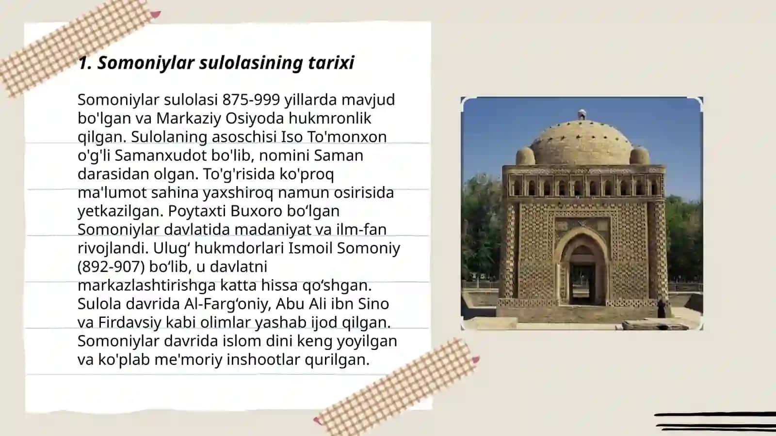 Somoniylar sulolasi kelib chiqishi 3