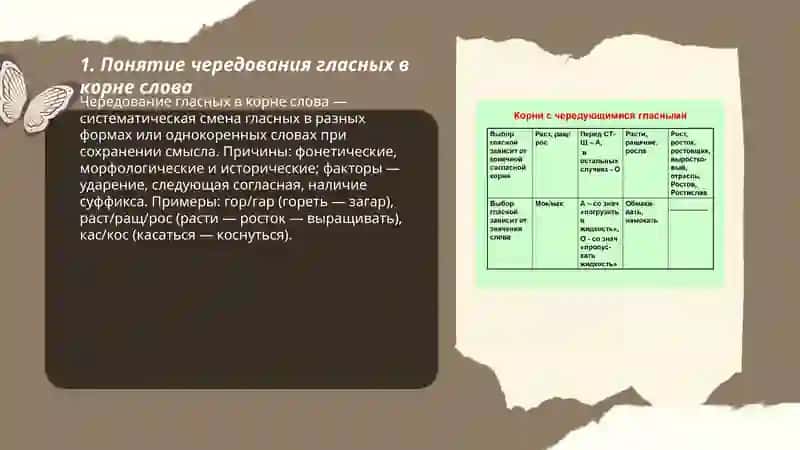 Чередование гласных в корне слова 3
