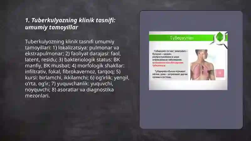 Tuberkulyozning klinik tasnifi 3