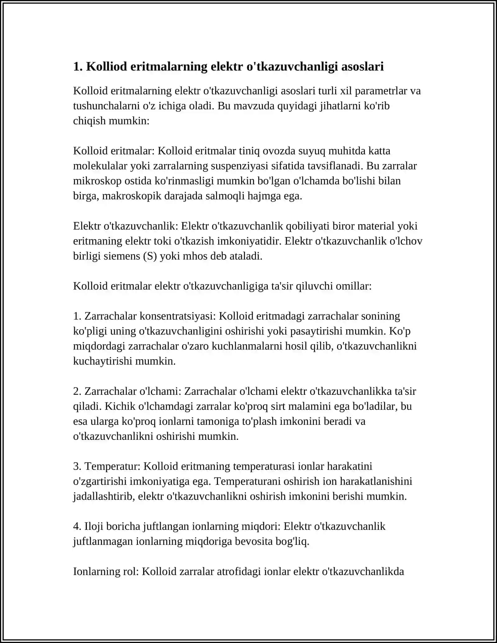 KOLLOID ERTMALARNING ELEKTRON OʻTKAZUVCHANLIGI 3