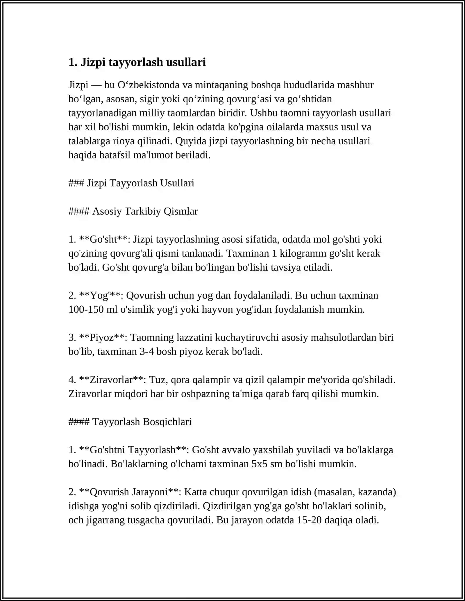 Jizpi Tayyorlash Usullari 3