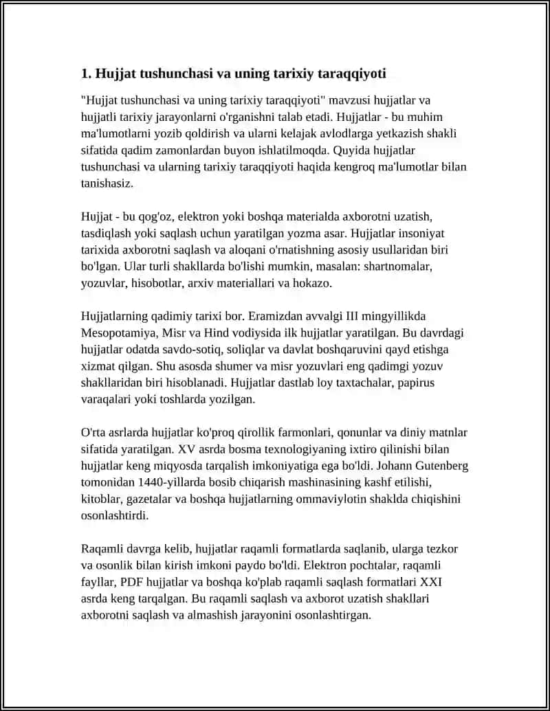 Hujjatlar va ularning tarixiy taraqqiyoti 3