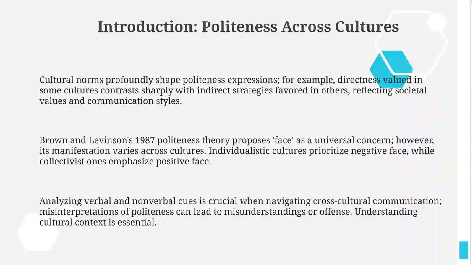 Politeness theories in Uzbek andEnglish 3
