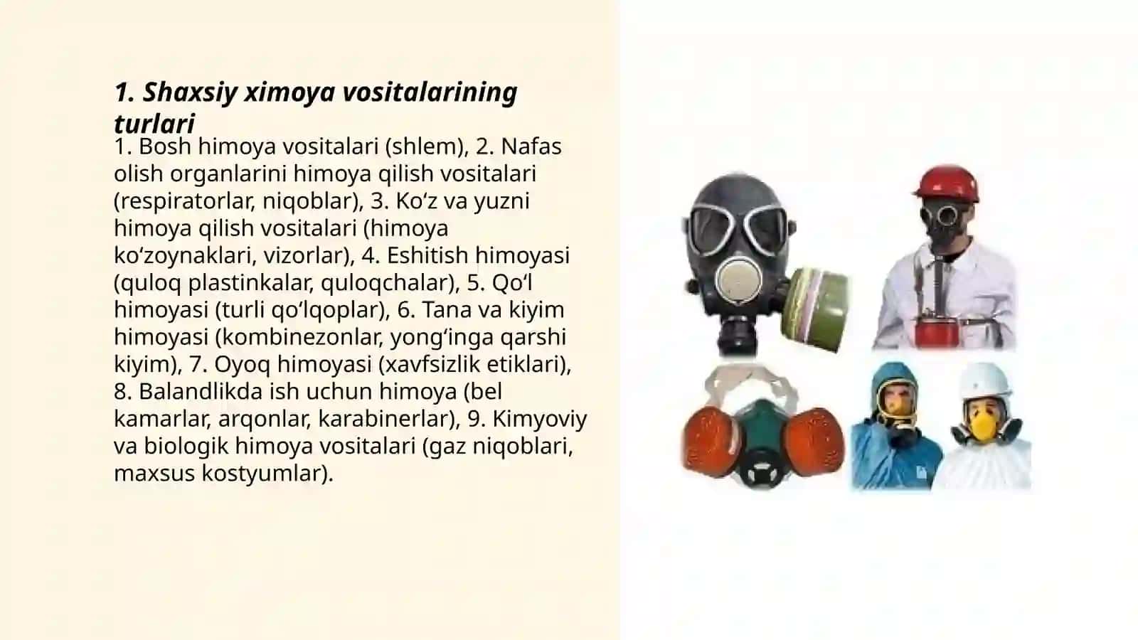 Shaxsiy ximoya vositalari 3