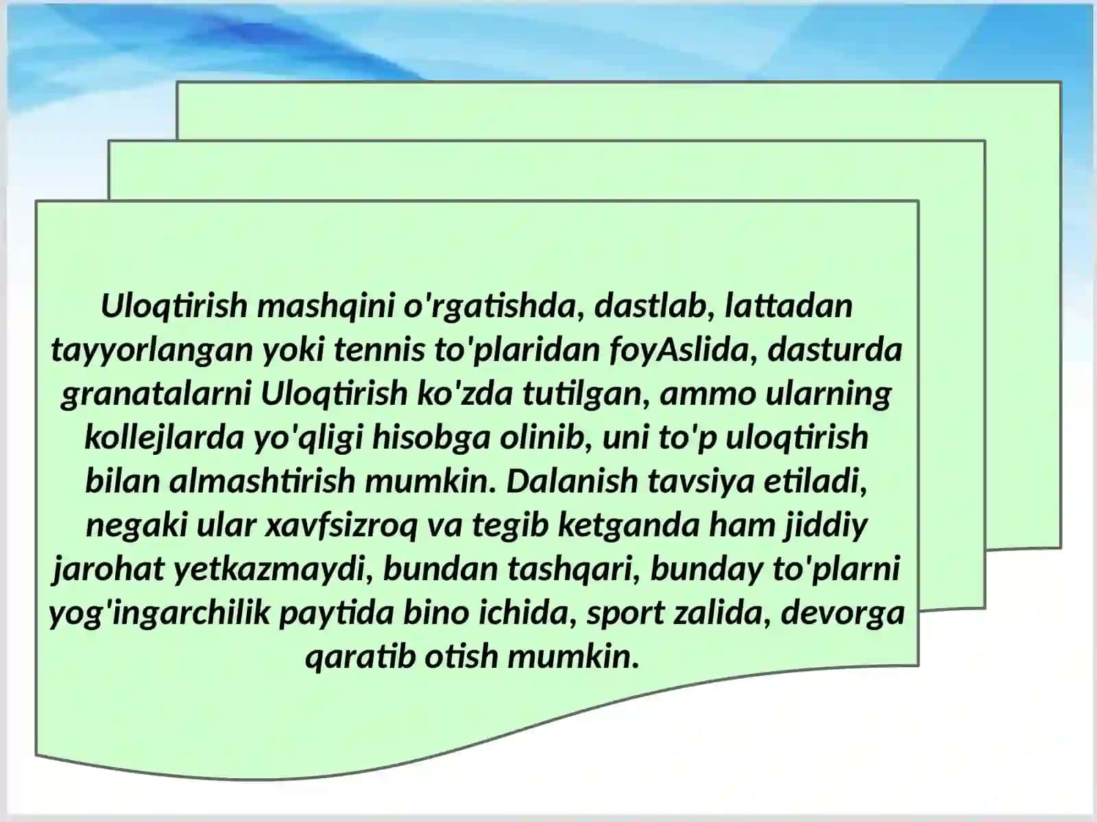 Uloqtirish mashqini o'rgatish 3