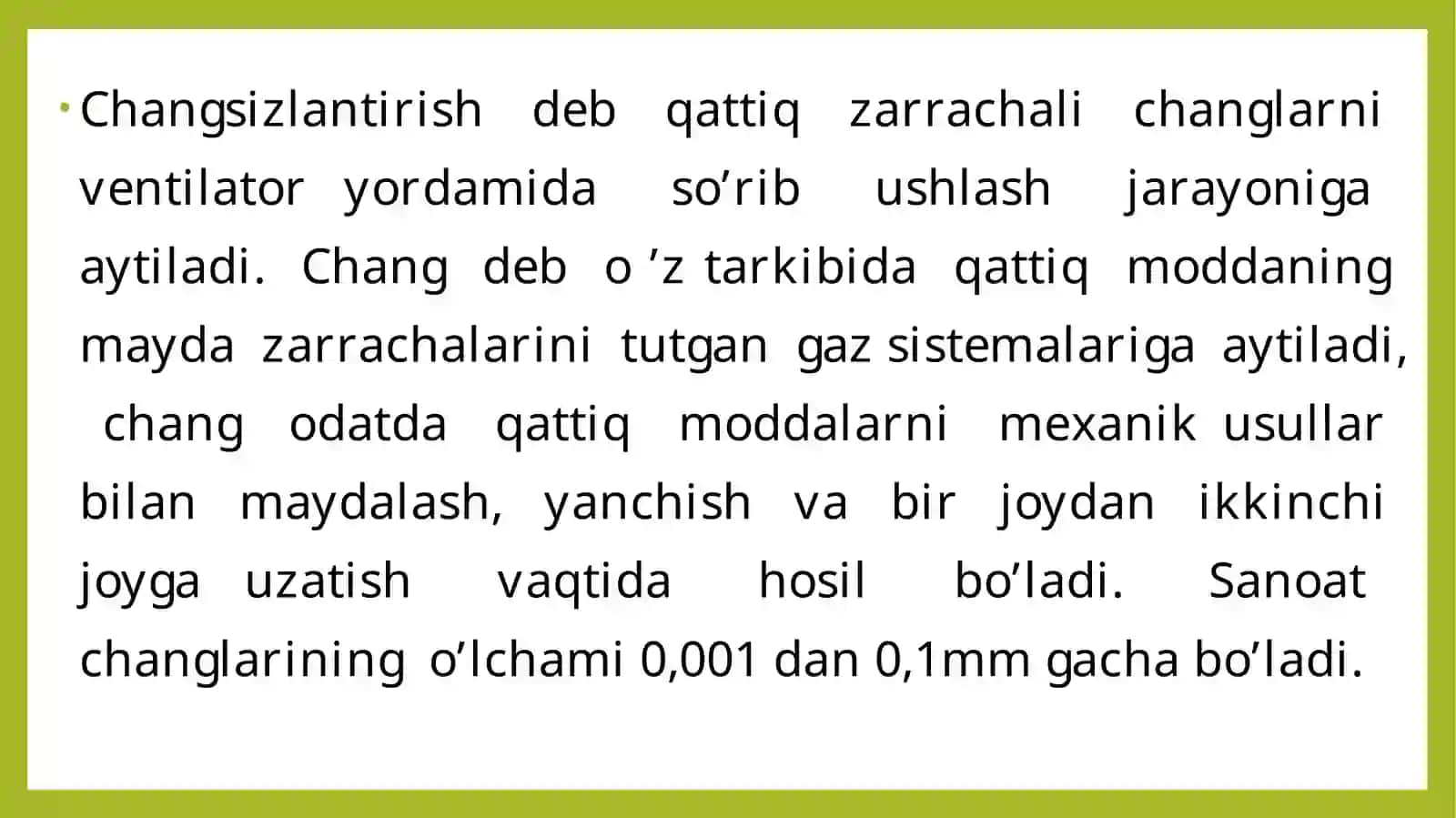 Changsizlantirish jarayonlari 3