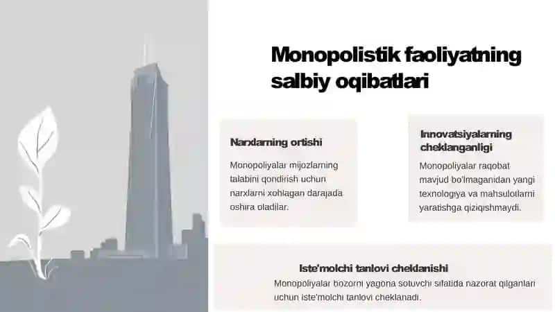 Tavar va moliya bozorlarida monopolistik faoliyatni cheklash 3