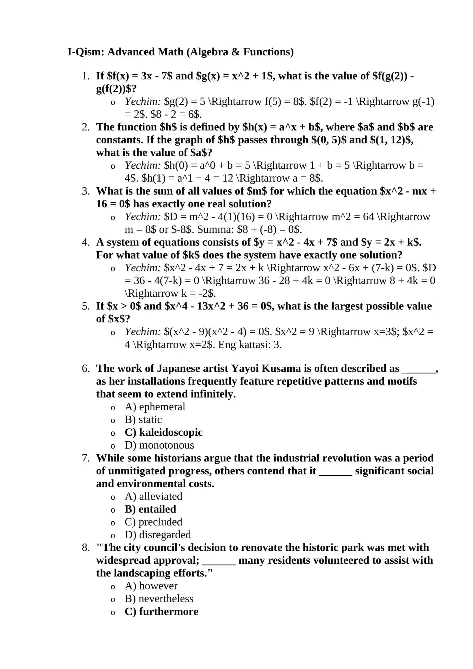 SAT Mastery: 500 Advanced Practice Questions 3