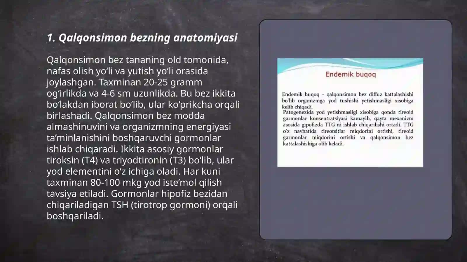 Qalqonsimon bez faoliyati 3