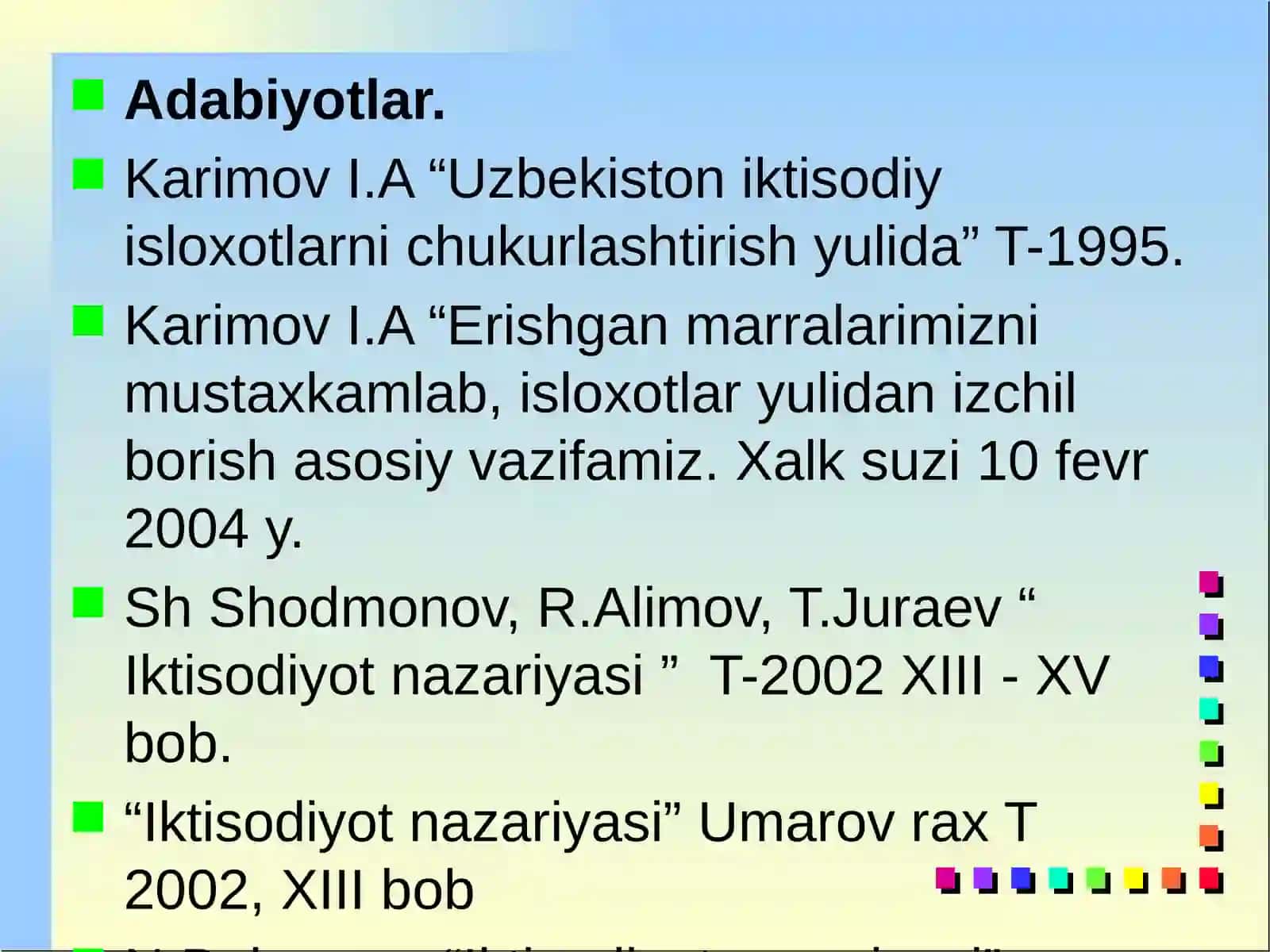 Ялпимиллий махсулот ва унинг ҳаракат шакллари 3