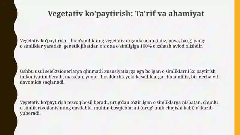 Vegetativ ko'paytirish 3