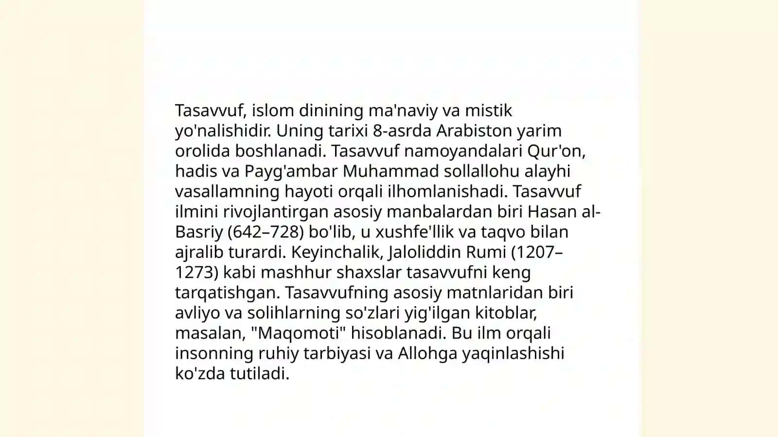Tasavvuf va hozirgi zamon 3