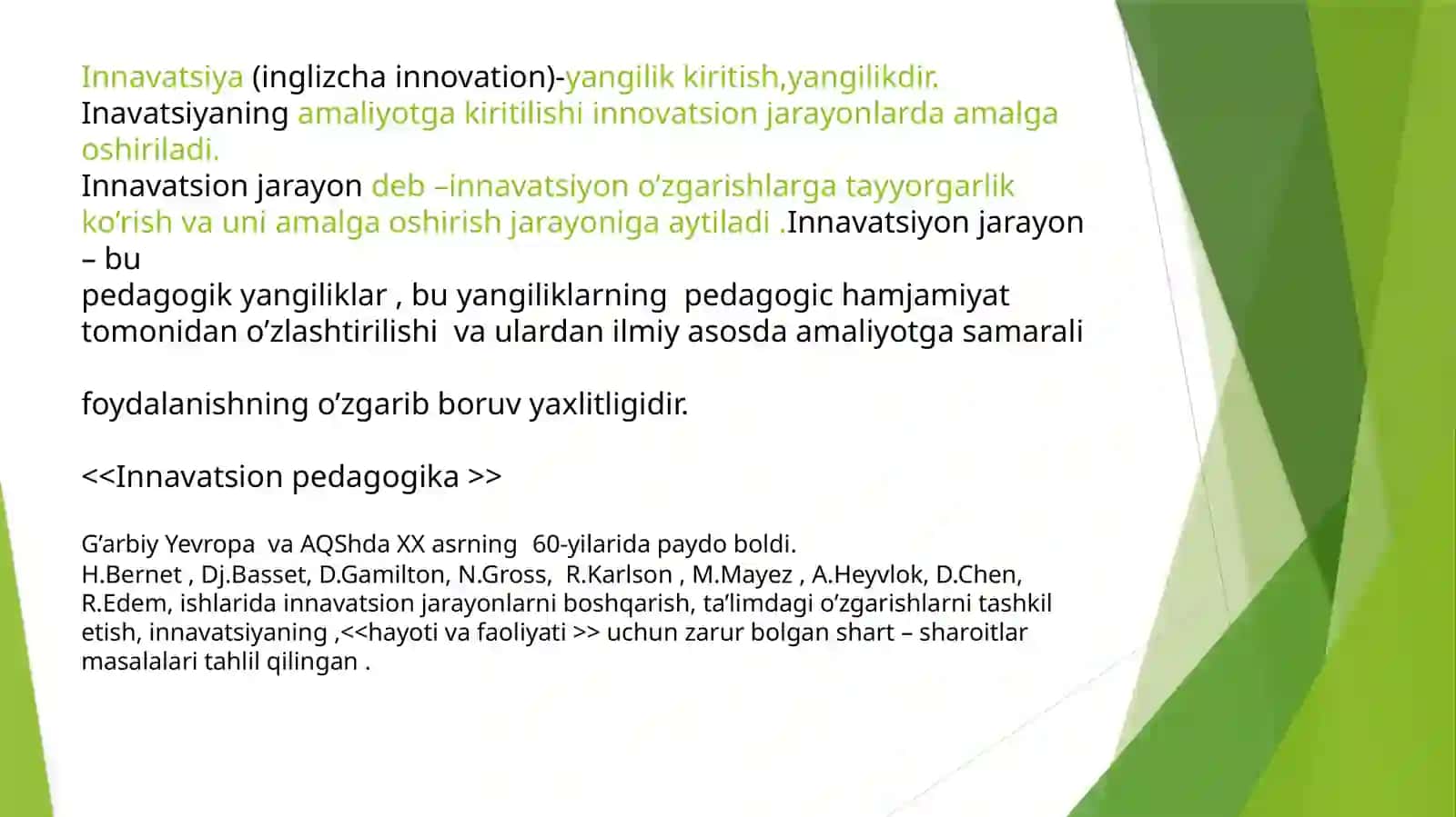 Talimdagi innavatsion jarayonlar 3
