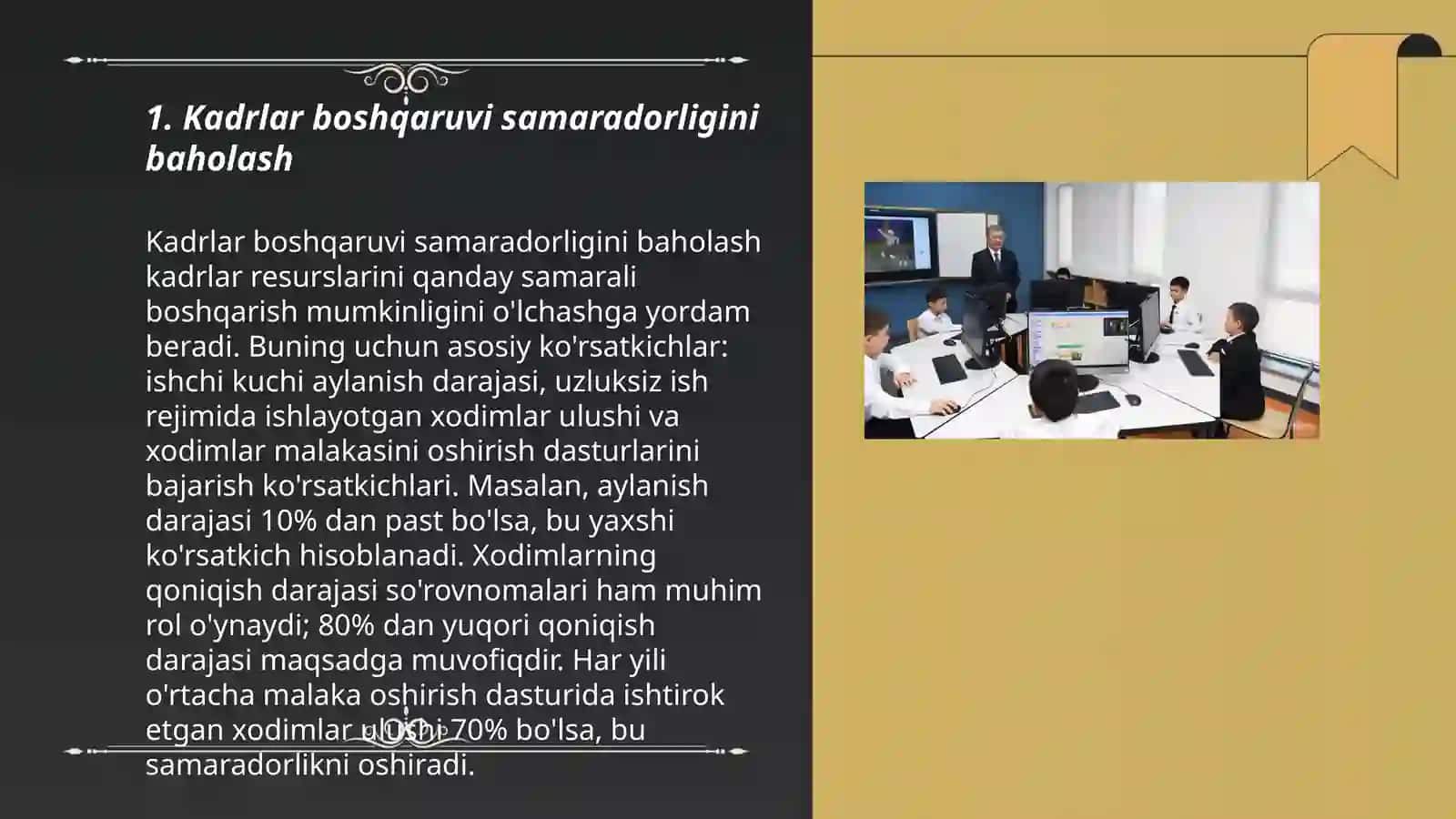 Kadrlar boshqaruvi samaradorligini baholash 3