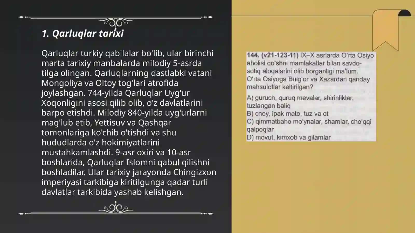 Qarluqlar,Òģuzlar,Tohiriylar 3