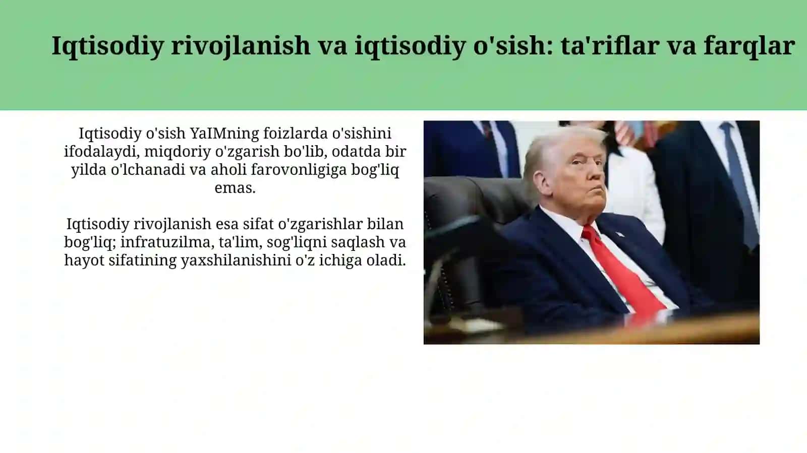 Iqtisodiy taraqqiyot, iqtisodiy o’sish Va milliy boylik 3