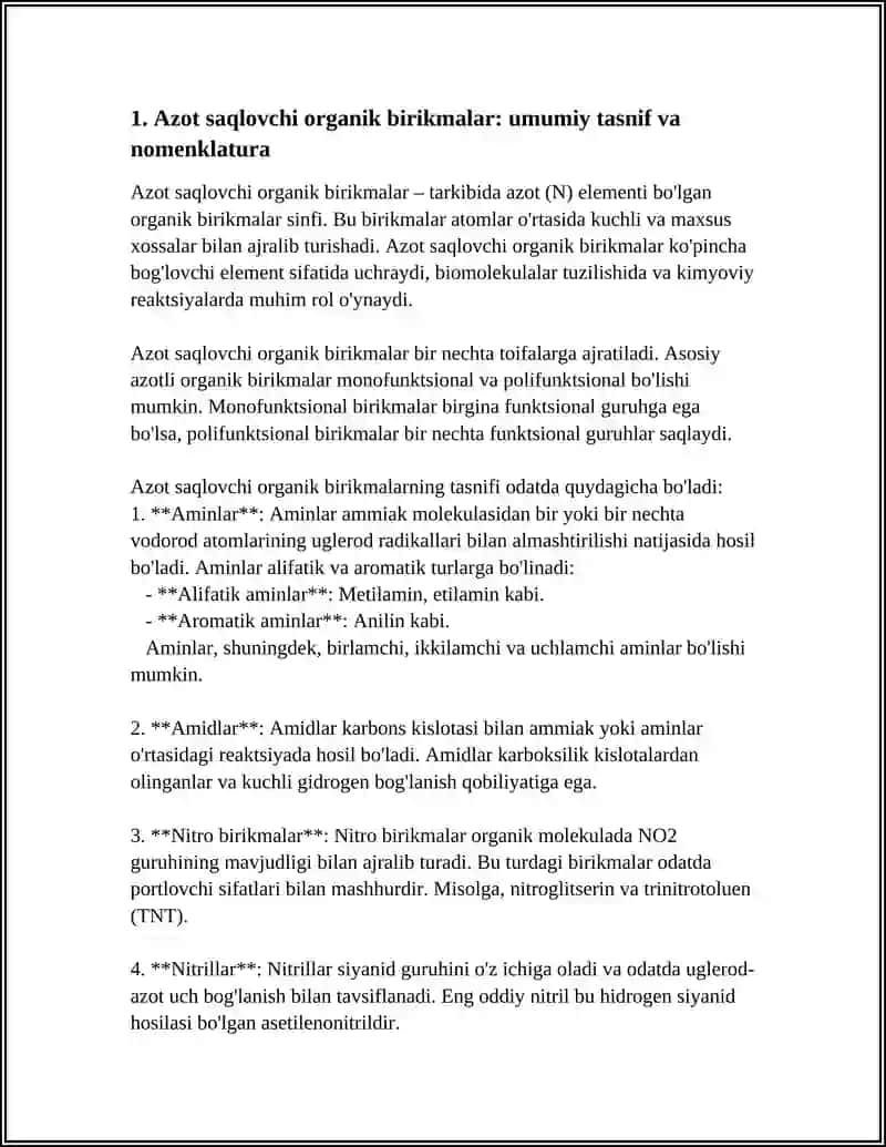 AZOT SAQLOVCHI ORGANIK BIRIKMALAR 3