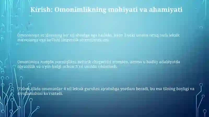 Oʻzbektili Omonimlar Lugʻati 3