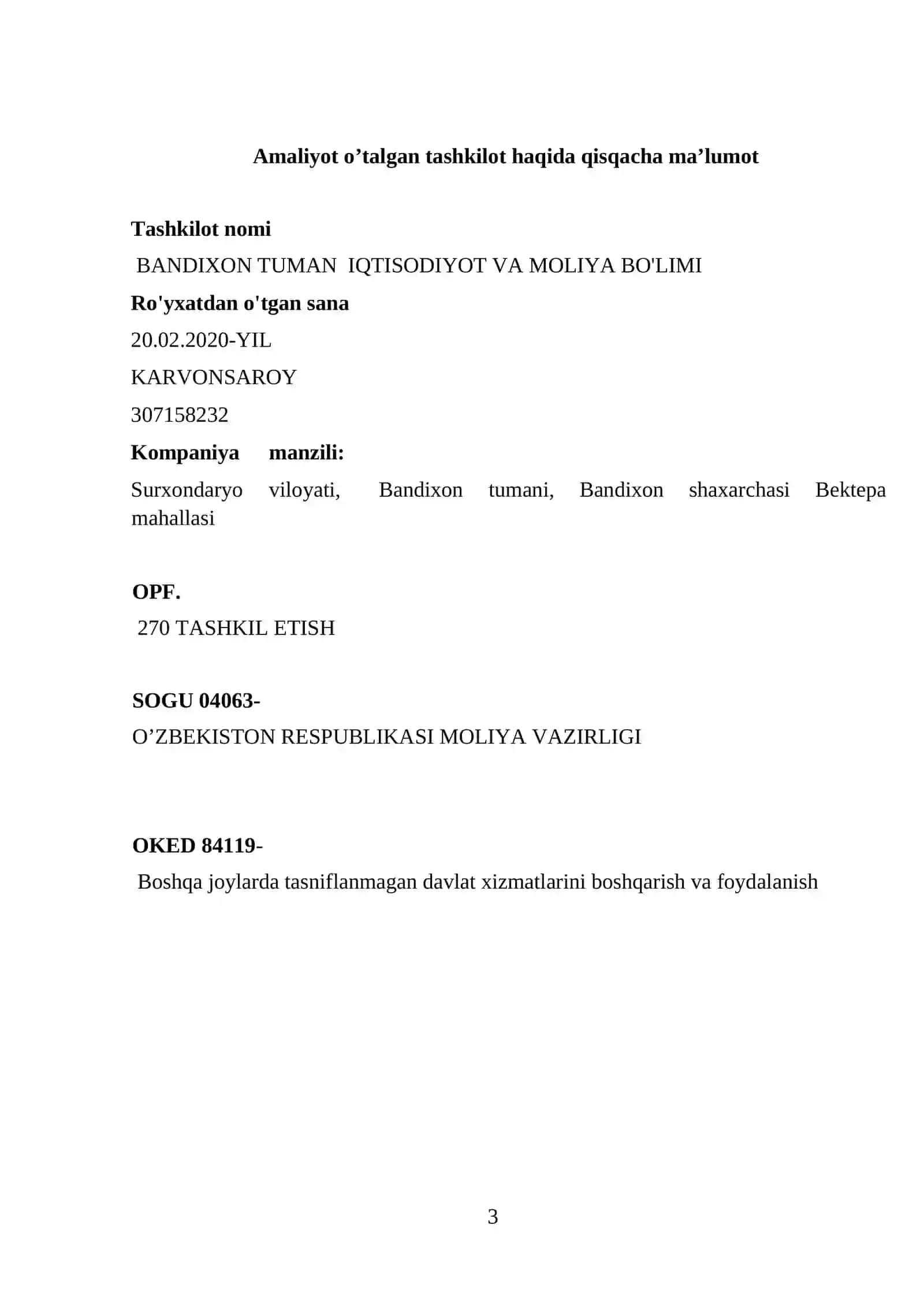 Davlat moliyasini boshqarish 3