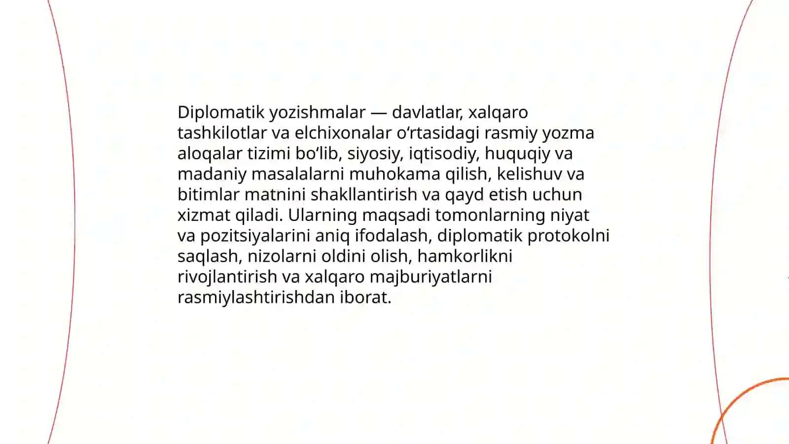Diplomatik va tijorat yozishmalari haqida malumot 3