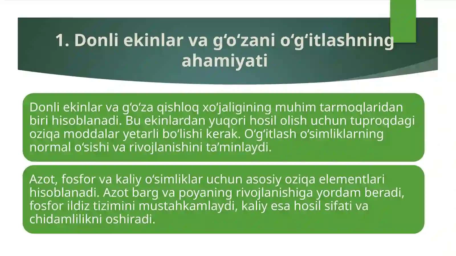 Donli ekinlar va g‘o‘za o‘g‘itlash 3