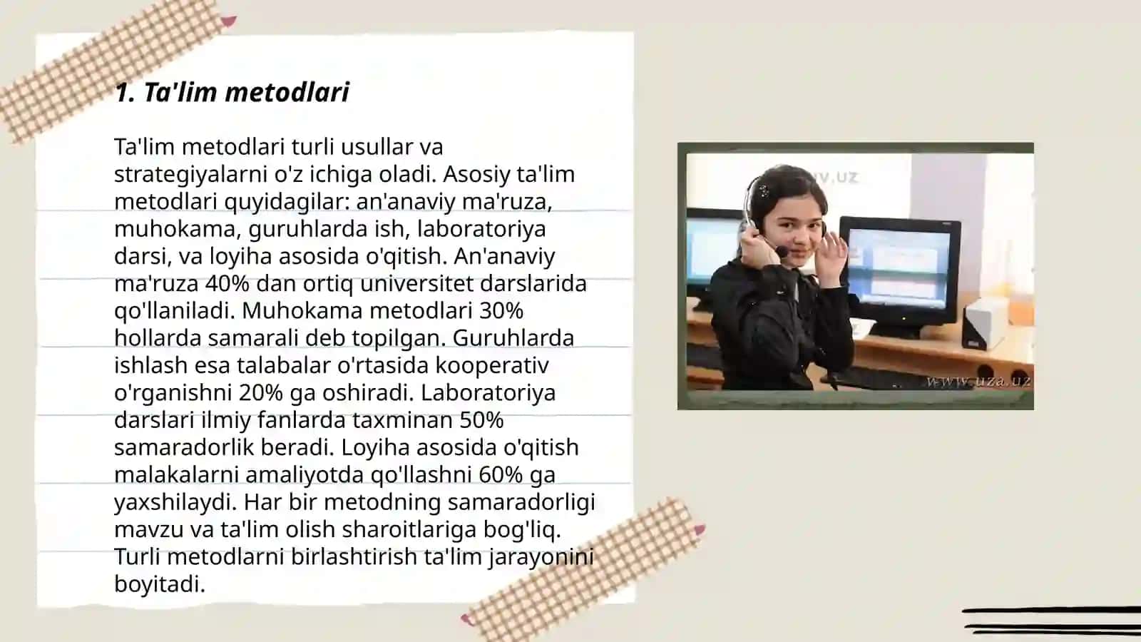 Ta'lim metodlari 3