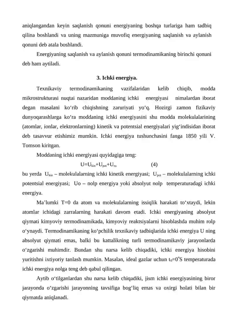 Termоdinamikaning 1-qоnuni 3