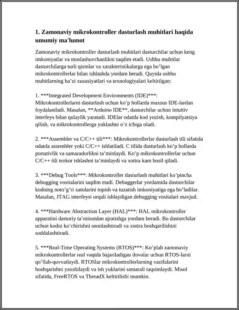 ZAMONAVIY MIKROKONTROLLERLARNI DASTURLASH MUHITLARI 3