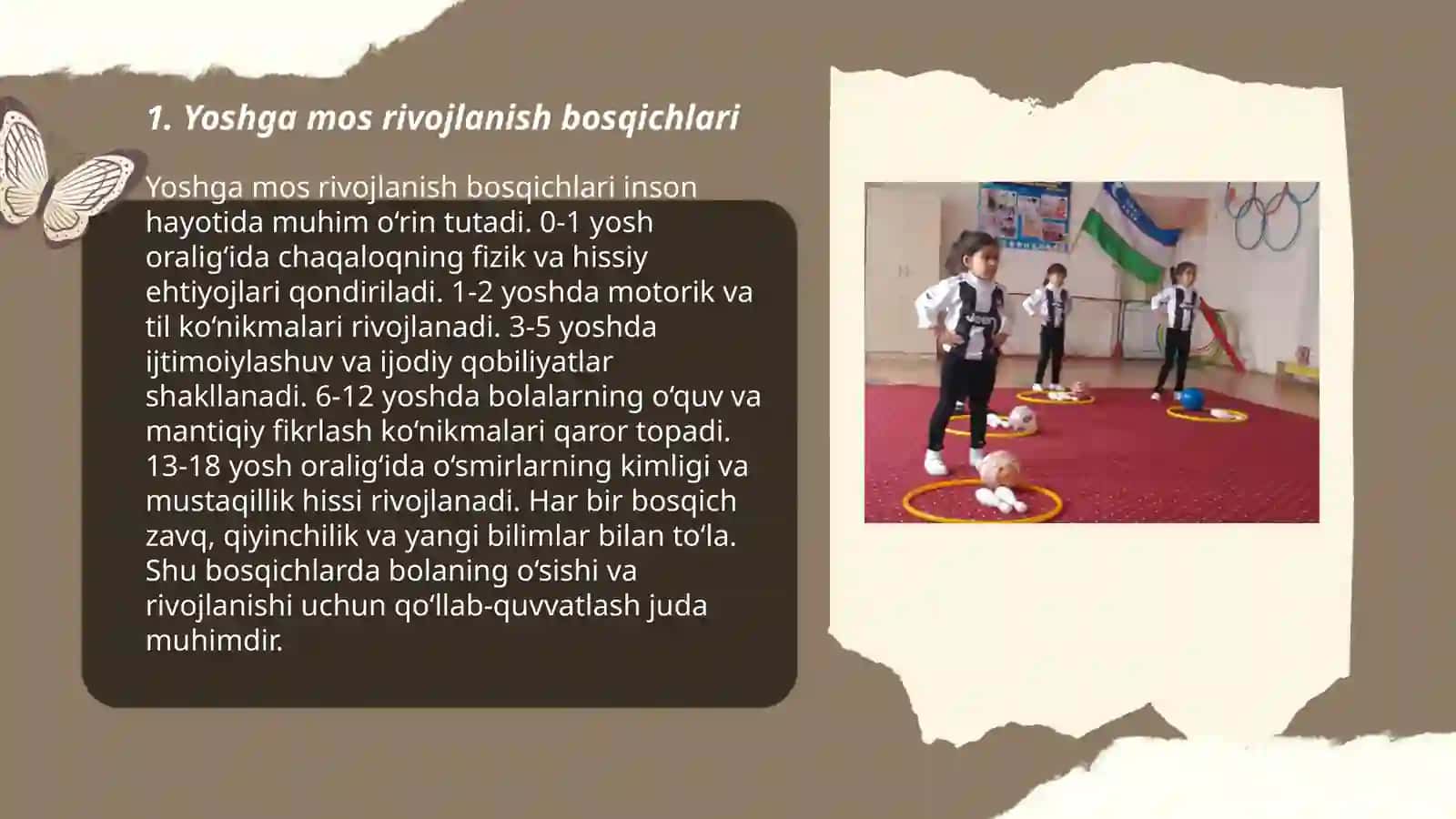 Yoshga mos rivojlanish talablari 3