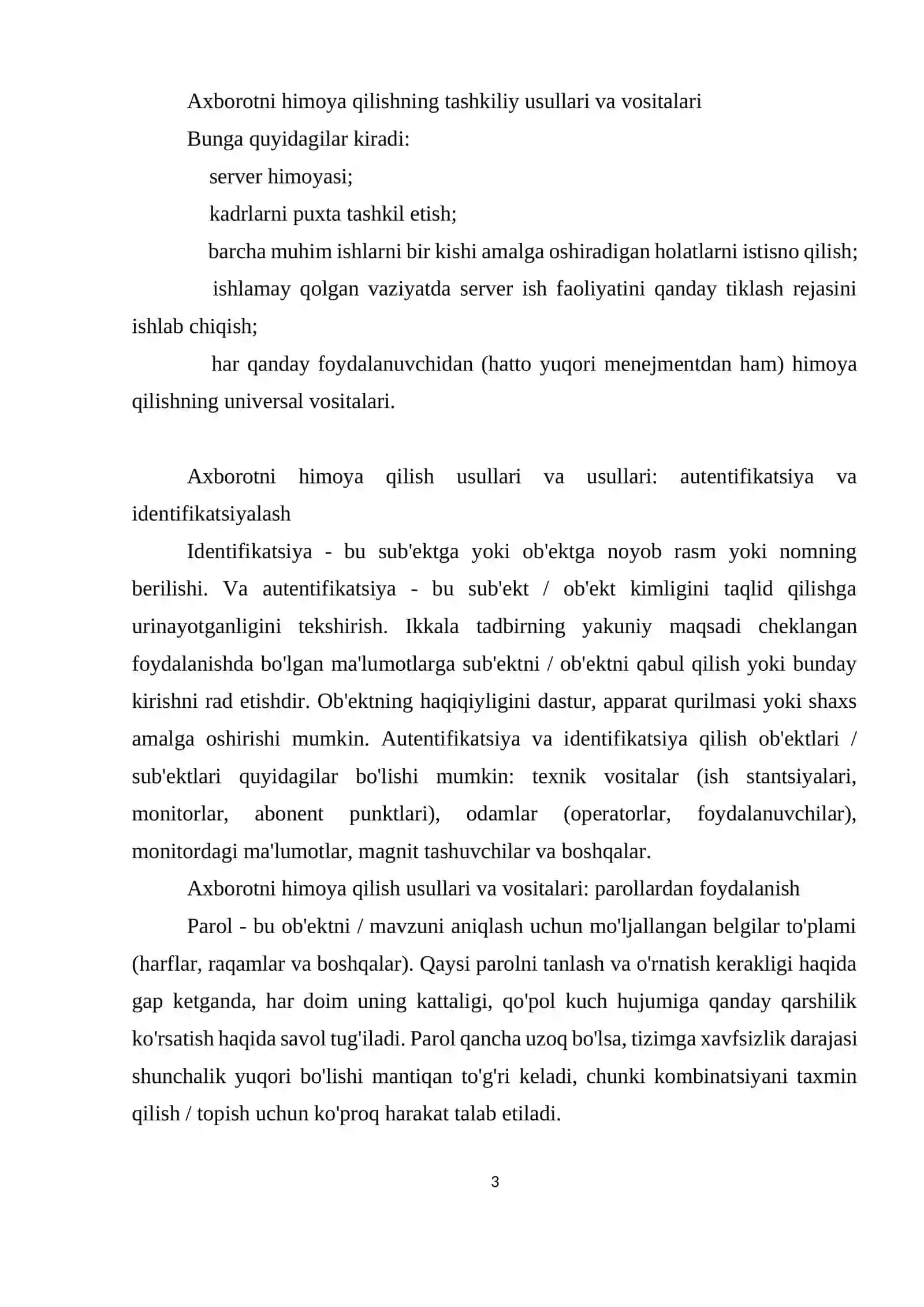 Axborot xavfsizligining texnik vositalari: telefon liniyalari 3
