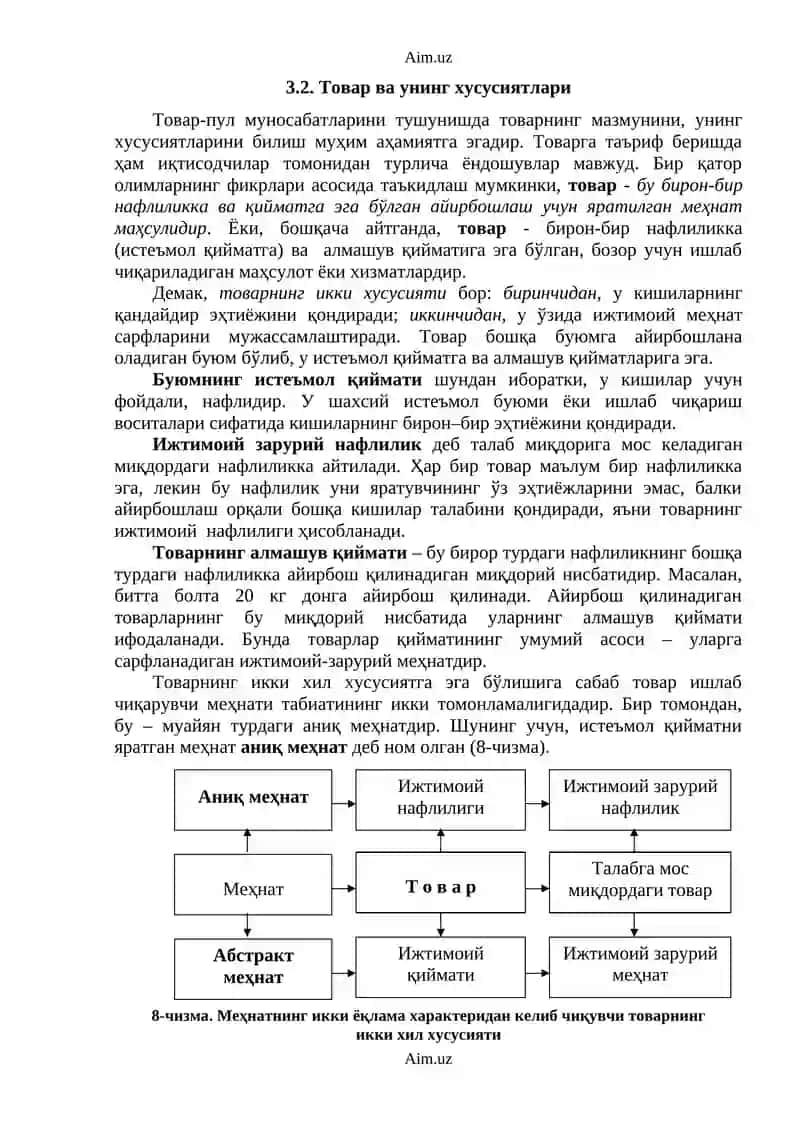 ТОВАР-ПУЛ МУНОСАБАТЛАРИ РИВОЖЛАНИШИ 3