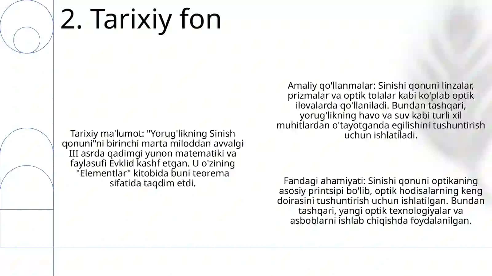 YorugʻLikning Sinish Qonunlari 3
