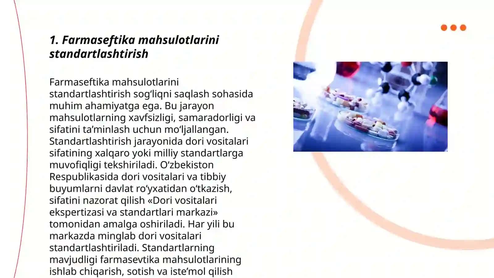 Farmaseftika mahsulotlarini ishlab chiqarish asoslari 3