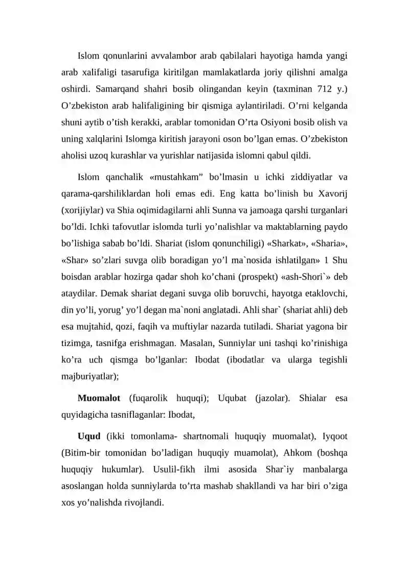O`RTA ASRLARDA SHARQ SIYOSIY VA HUQUQIY TA`LIMOTLARI 3