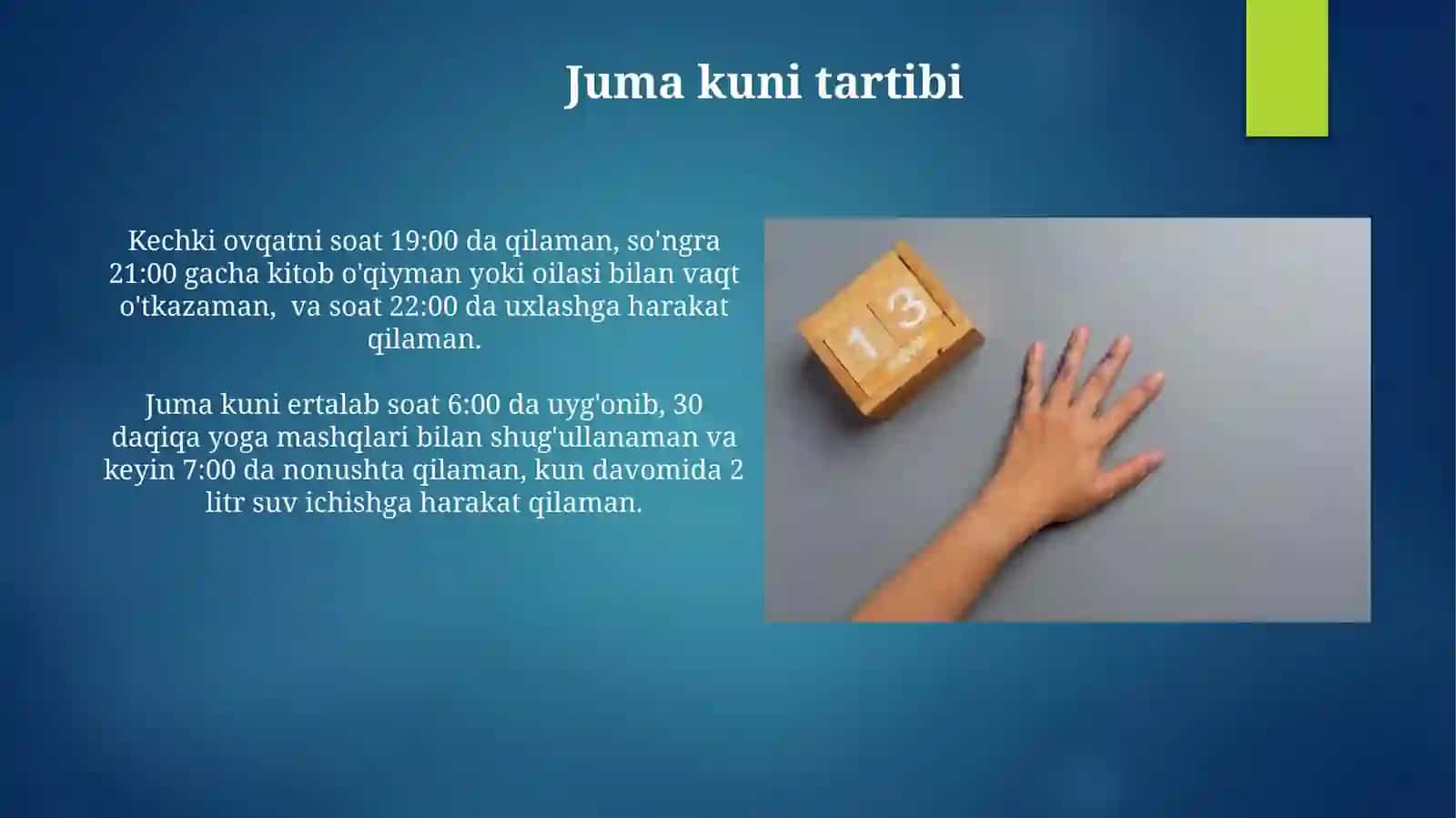 Kundalik Tartib 3