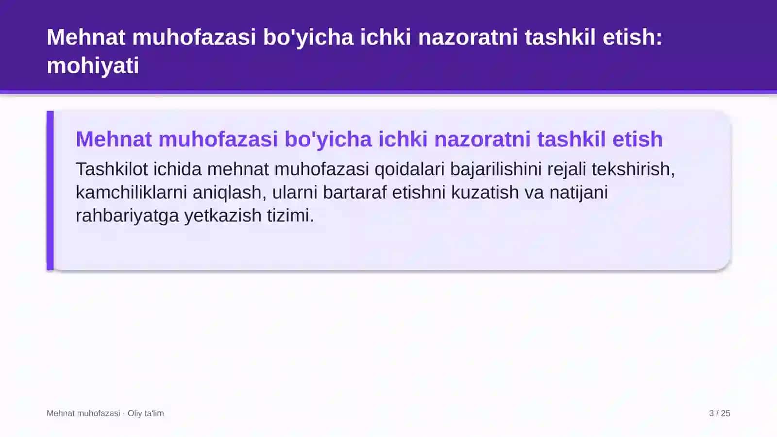 Filarmoniyalarda mehnat muhofazasi bo'yicha ichki nazoratni tashkil etish 3