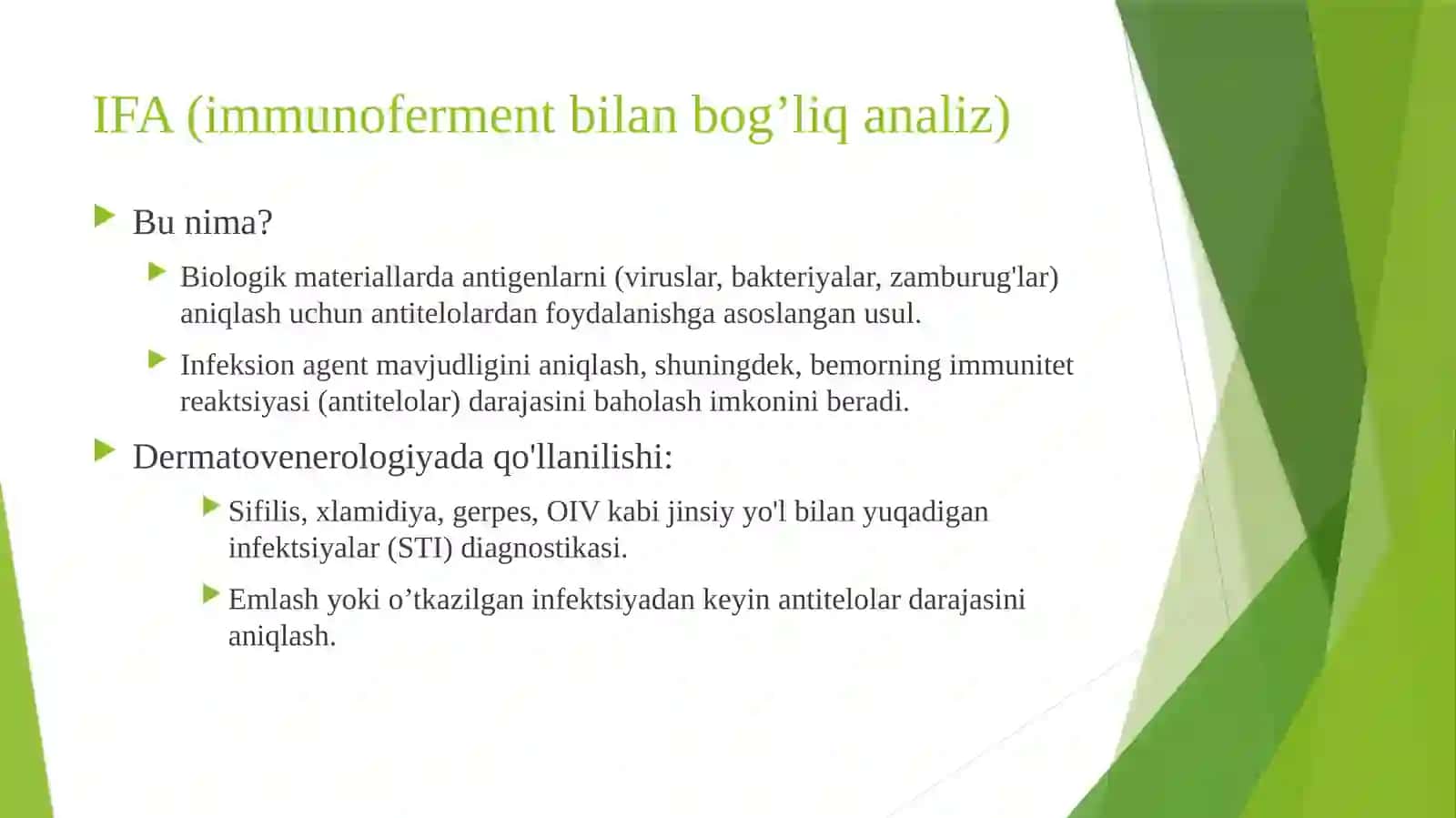 IFA va PZRning dermato-venerologiyada qo'llanilishi 3
