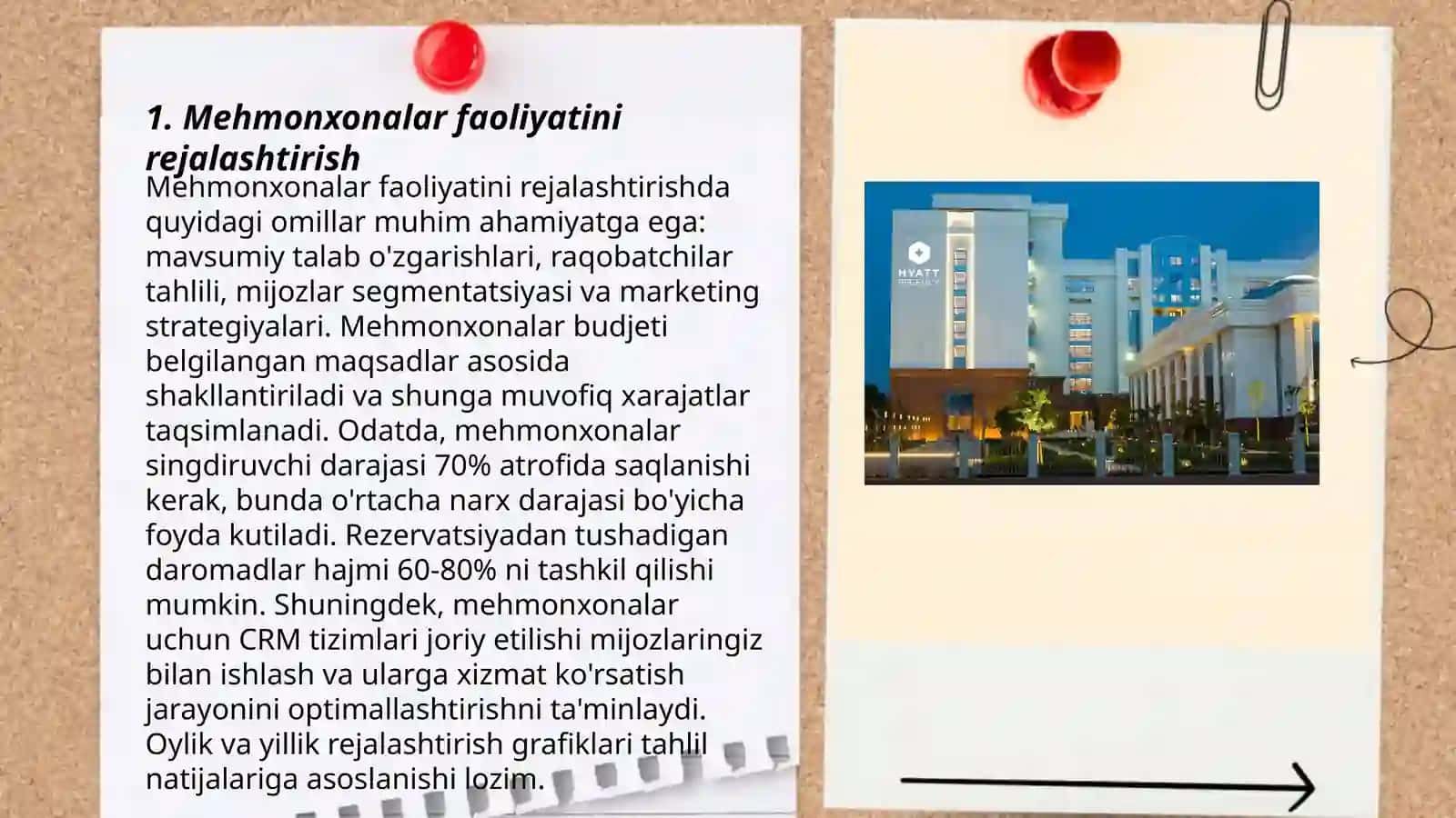 Mehmonxonalar faoliyatini rejalashtirish 3