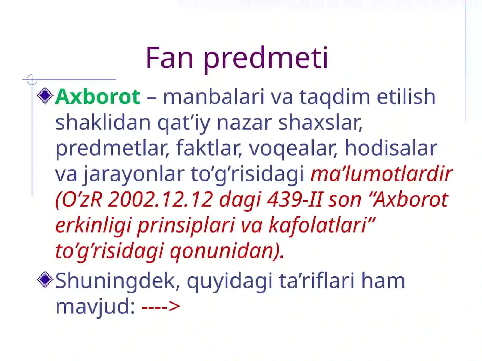 ATvaDA faniga kirish. Asosiy tushunchalar 3