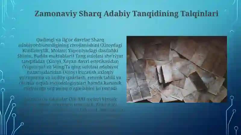 Sharq mumtoz adabiyotshunosligi tarixi 3