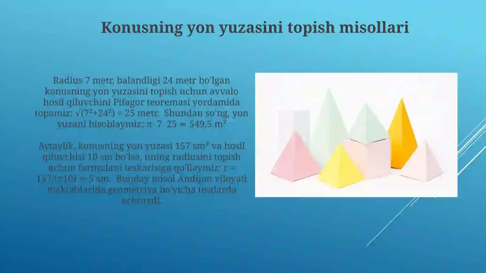 Streometriyada Konus mavzusi 3